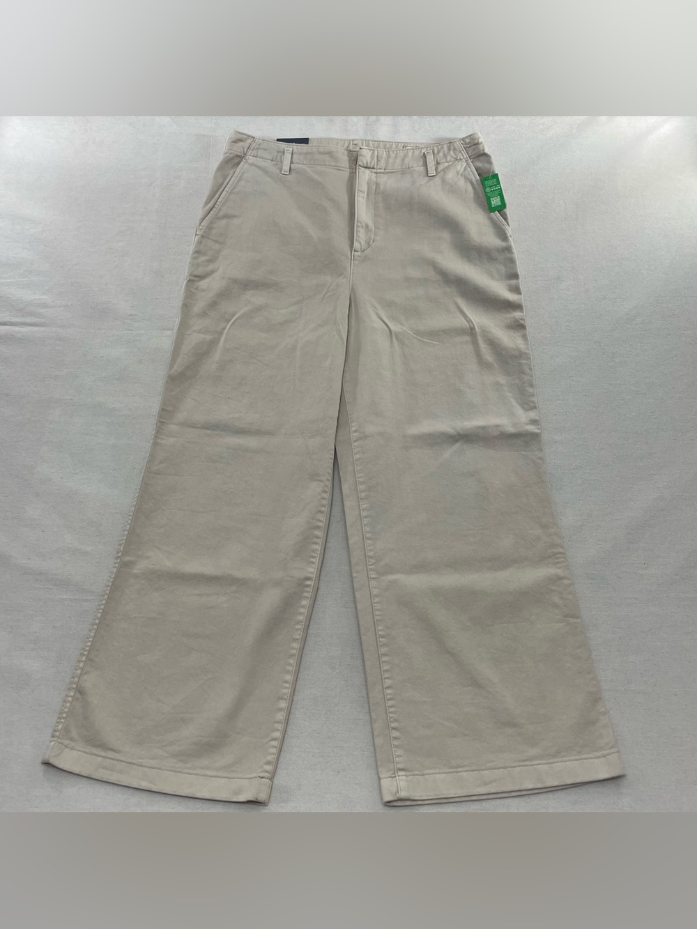 NEW Gap Wide Leg Loose Khaki Jeans Women 14 Baggy Relaxed Regenerative Cotton